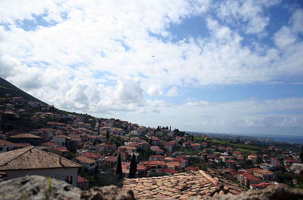 The source of our olive oil - Here a sweeping view of Kyparissia and the Ionian Sea.